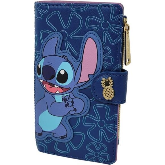 Loungefly Disney Stitch Wallet Snap Flap Clutch - Picture 1 of 8